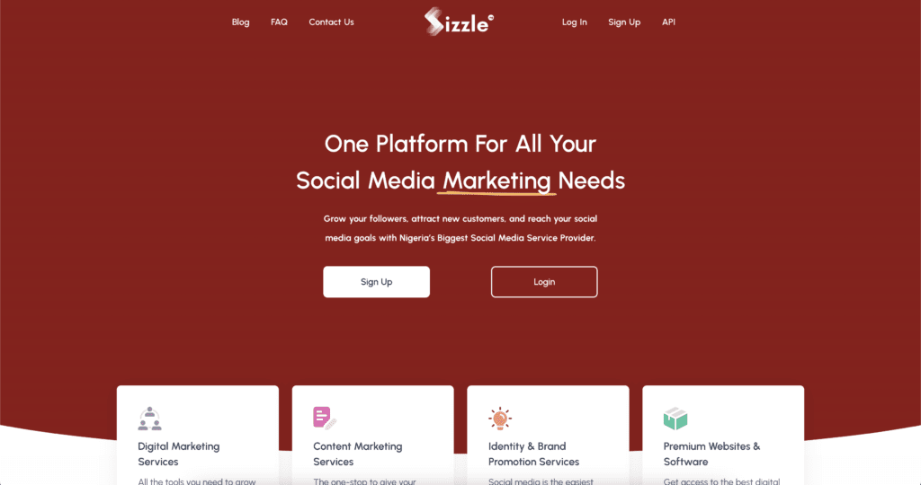 How To Buy Real Nigerian Instagram Followers - Image Of Sizzle Nigeria's Home Page