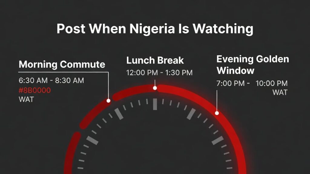Optimal posting times for TikTok Nigeria in West Africa Time WAT
