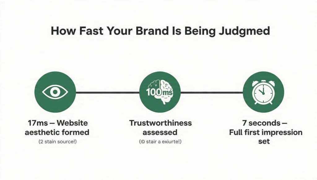 Hidden brand judgment signals customer first impressions branding timeline