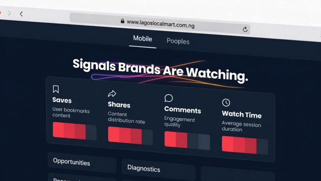 High engagement signals on Instagram saves shares comments watch time
