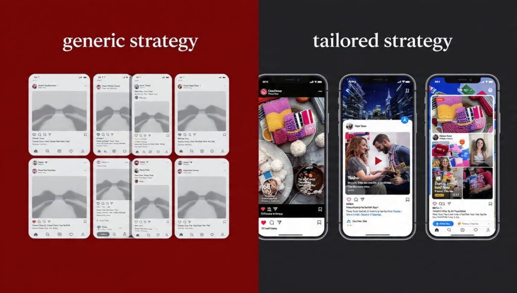 Comparison of generic social media strategy versus tailored brand-specific social strategy