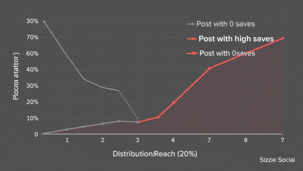 save bookmark algorithm boost Instagram TikTok Nigeria post shelf life 7-day chart