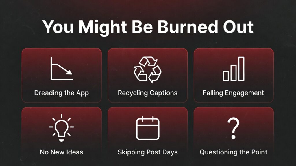 Signs of social media burnout for content creators and brand managers
