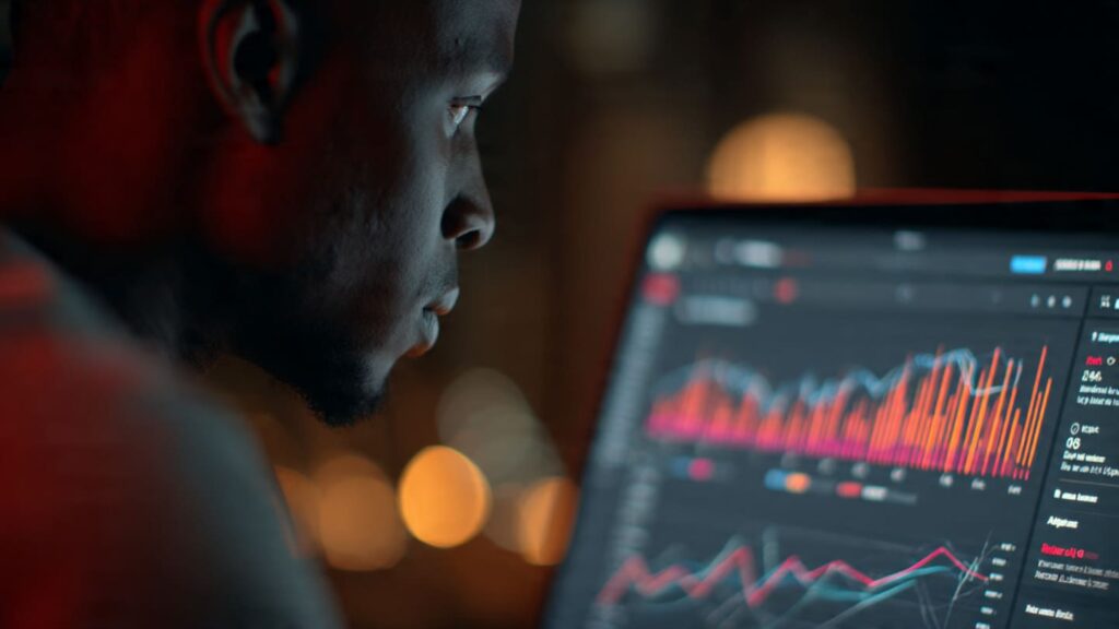 Nigerian creator reviewing improved social media reach and engagement analytics after using the best SMM panel services in Nigeria