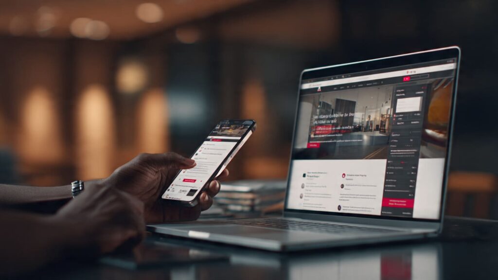 Sizzle Digital-built Nigerian business website showing mobile-responsive design displayed on laptop and smartphone, representing the web design and development services for Nigerian SMEs