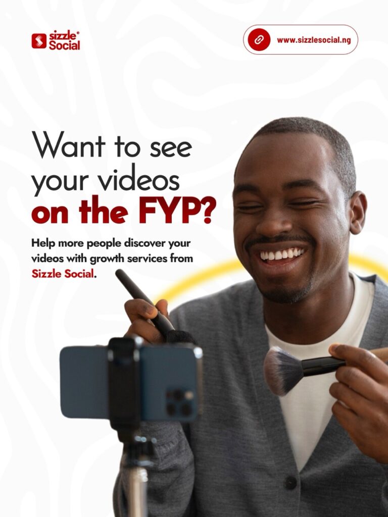 Sizzle Social design encouraging Nigerian TikTok creators to improve video visibility and help more people discover their content